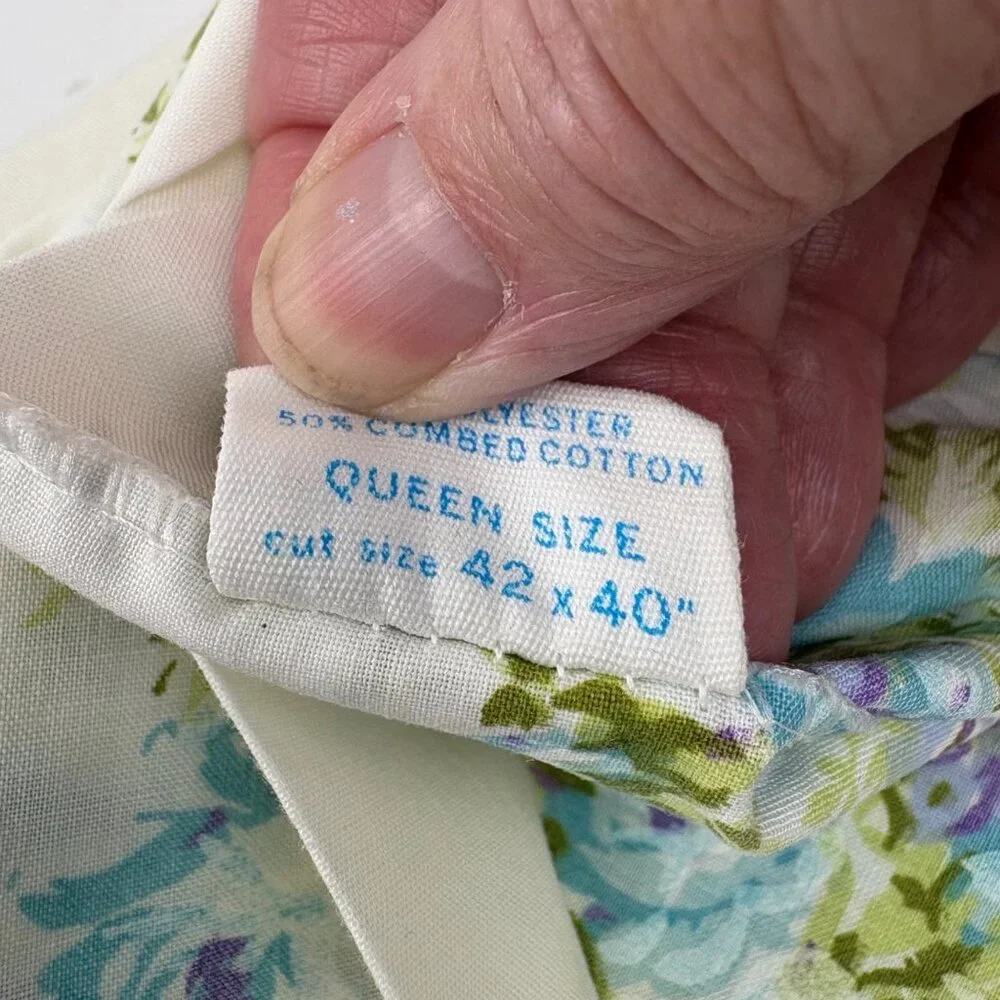 Vintage Floral Montgomery Ward 4 Pillowcases 1 Queen &‎ 3 Std Lavender Cottage